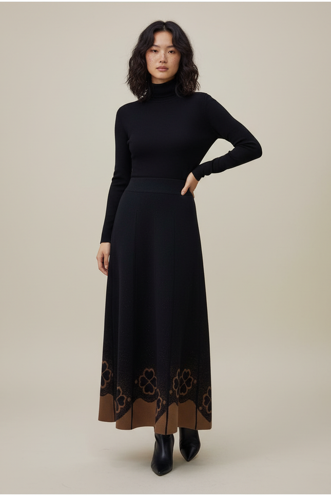 Jupe Longue Maille Laine