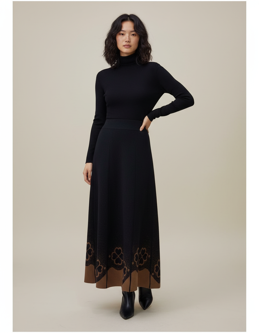 Jupe Longue Maille Laine