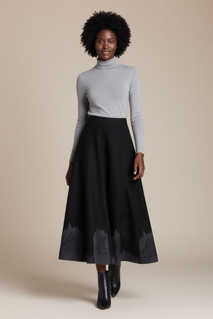 Jupe Évasée Mi-Longue