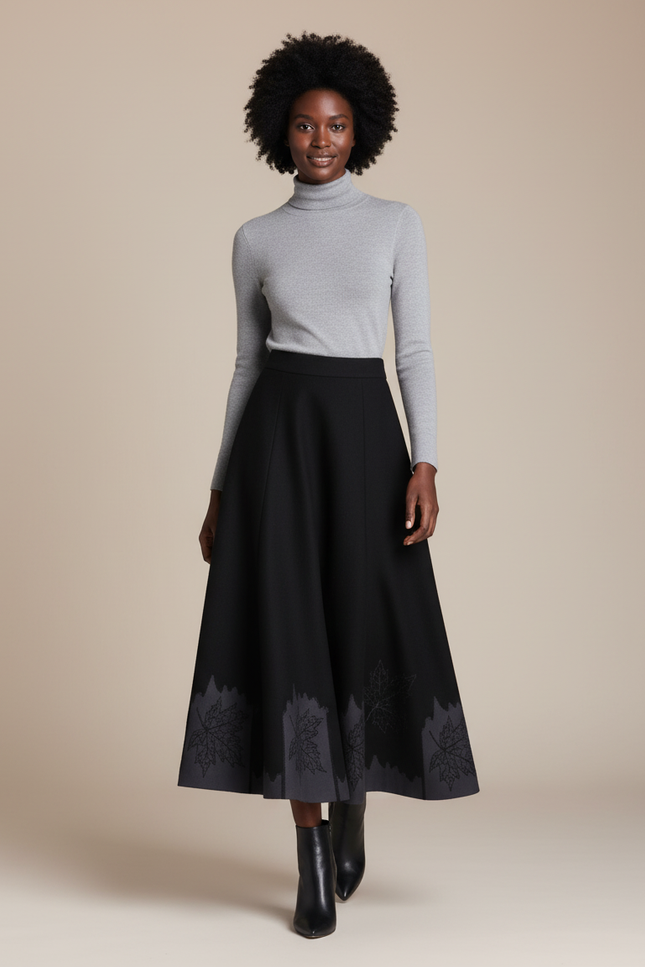 Jupe Évasée Mi-Longue