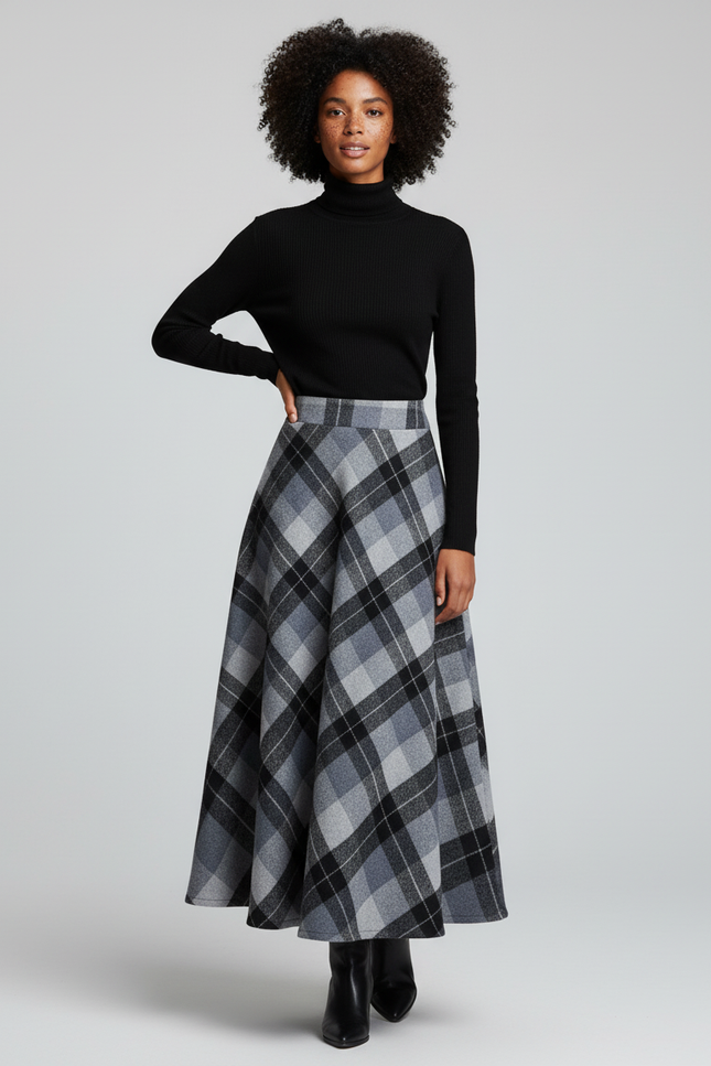 Jupe Longue Tartan Femme