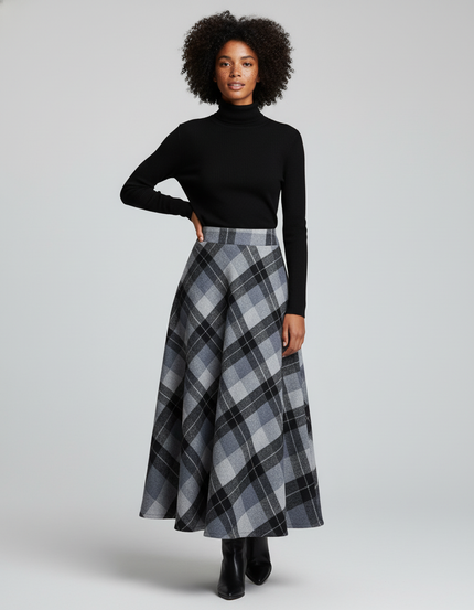 Jupe Longue Tartan Femme