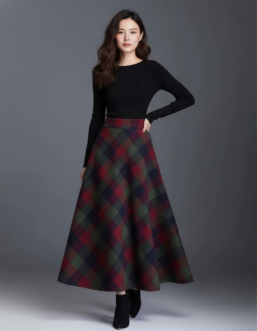 Jupe Longue En Tweed