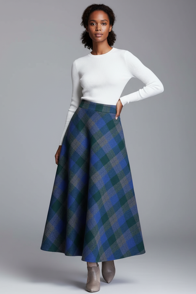 Jupe Longue En Laine Grande Taille