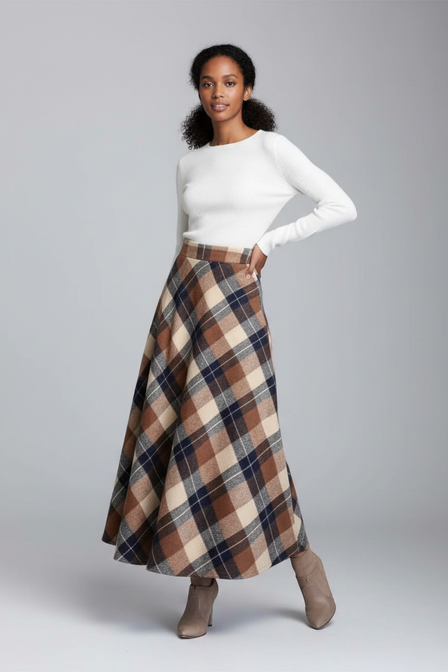 Jupe Longue Laine Bouillie