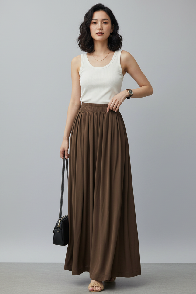 Jupe Maxi Longue Taille Haute