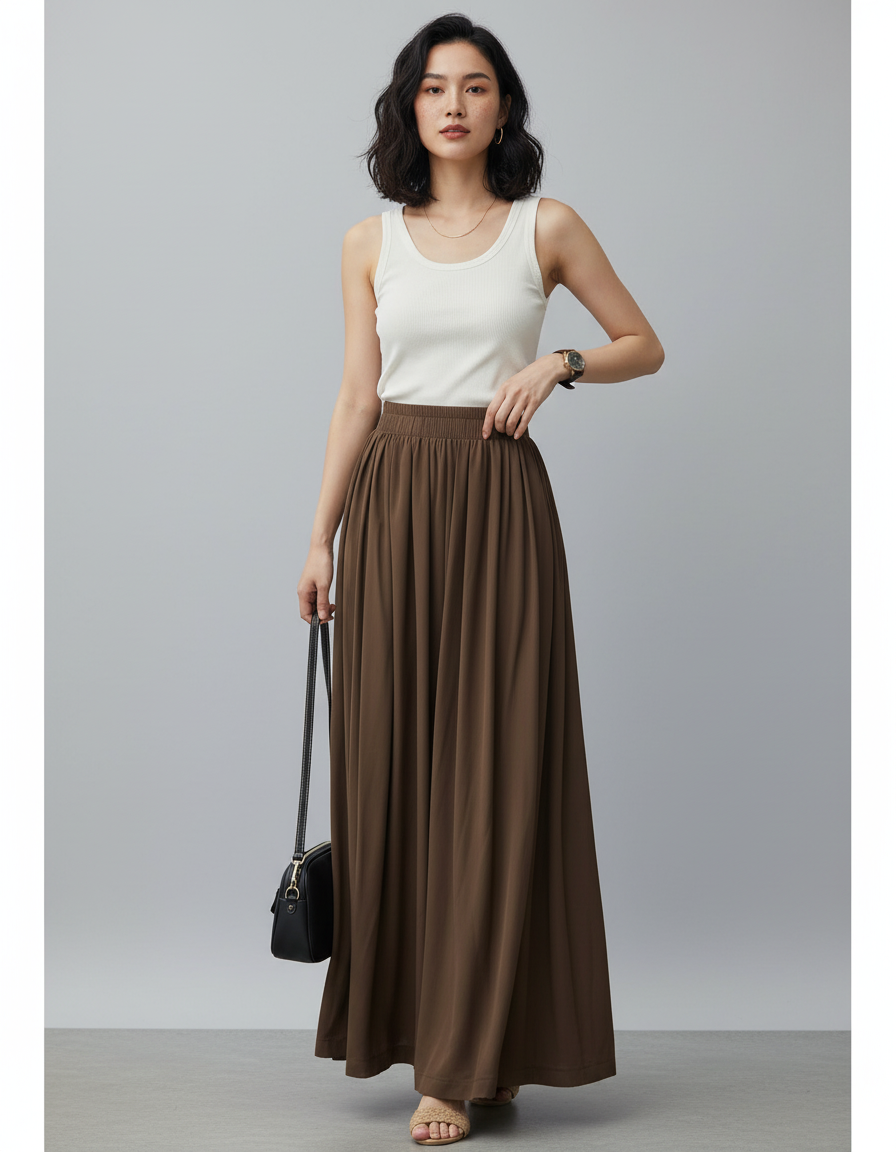 Jupe Maxi Longue Taille Haute