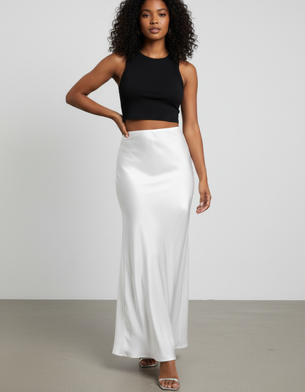 Jupe Longue Moulante Taille Haute