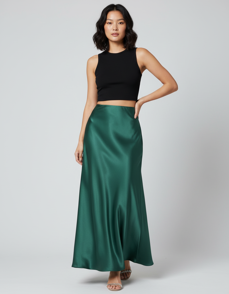 Jupe Longue Vert Émeraude