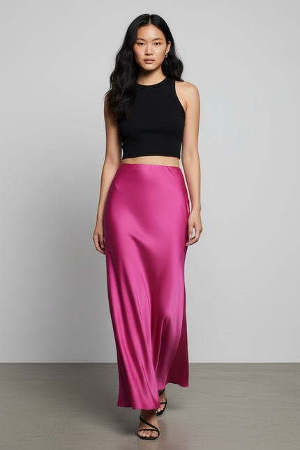 Jupe Longue Rose Fushia