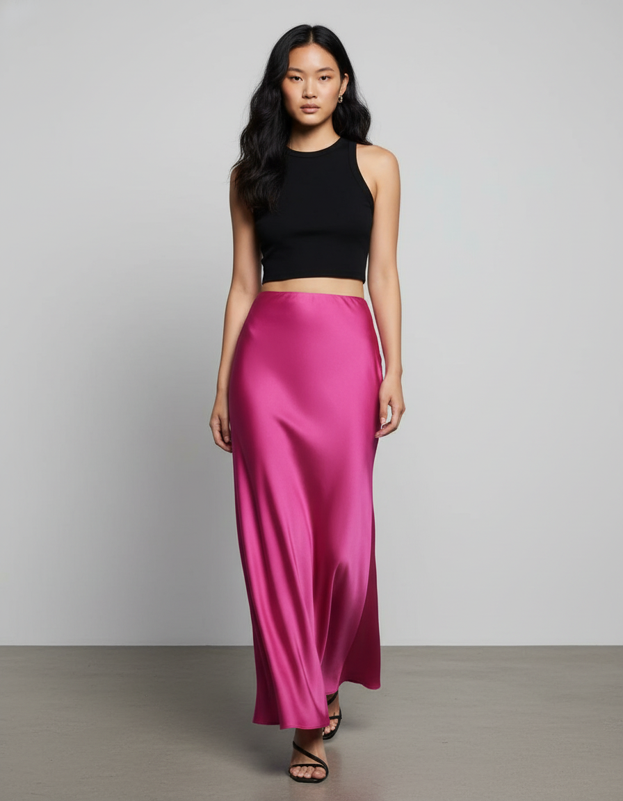 Jupe Longue Rose Fushia