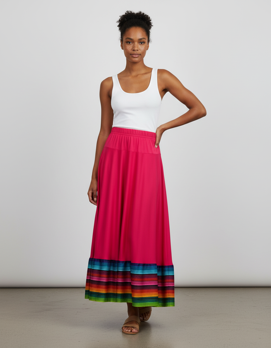 Jupe Longue Framboise