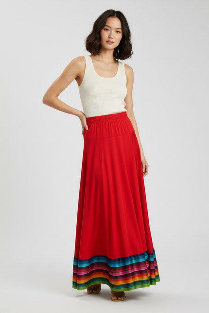 Jupe Longue Colorée Femme