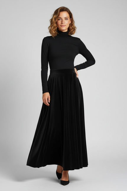 Jupe Longue Velours Grande Taille