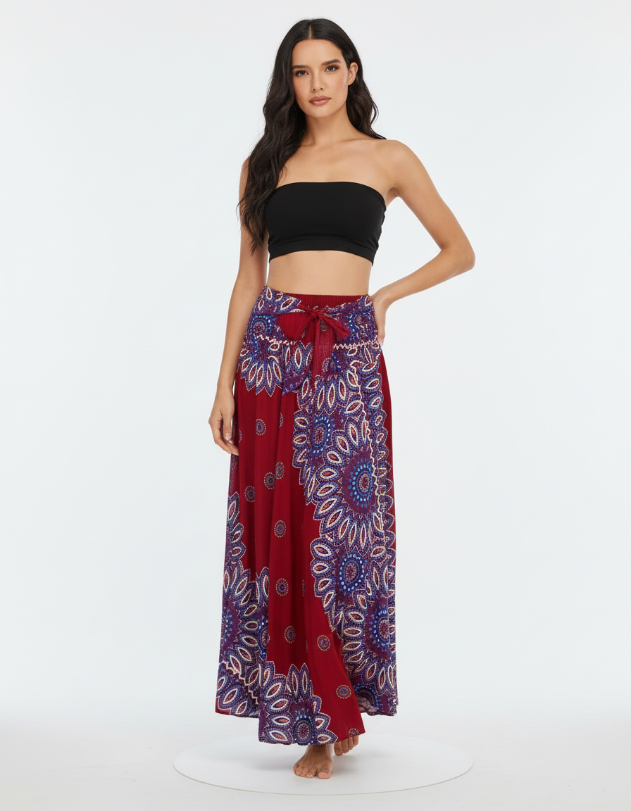 Jupe Longue Motif Cachemire