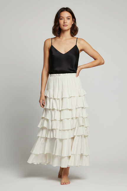 Jupe Longue Blanche Jupon