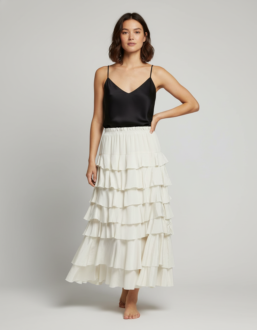 Jupe Longue Blanche Jupon