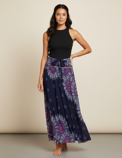 Jupe Longue Boheme Bleu Marine