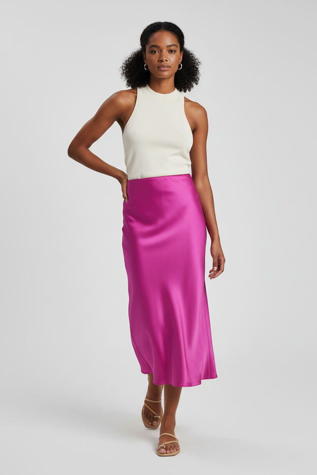 Jupe Droite Longue Fluide