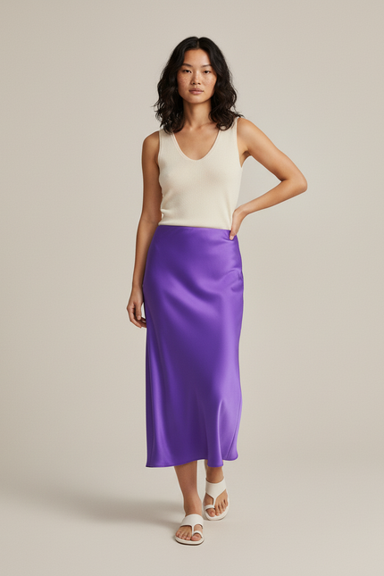 Jupe Longue Satin Grande Taille