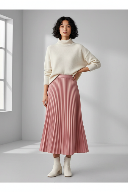 Jupe Longue Plissée Pastel