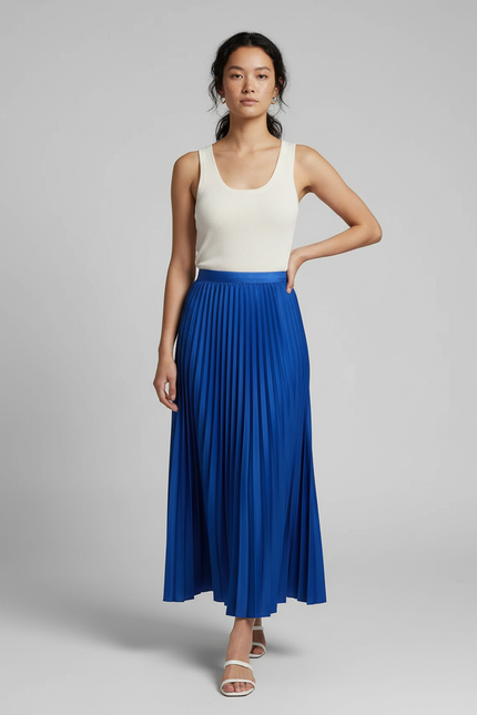 Jupe Longue Plissée Colorée