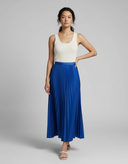 Jupe Longue Plissée Colorée