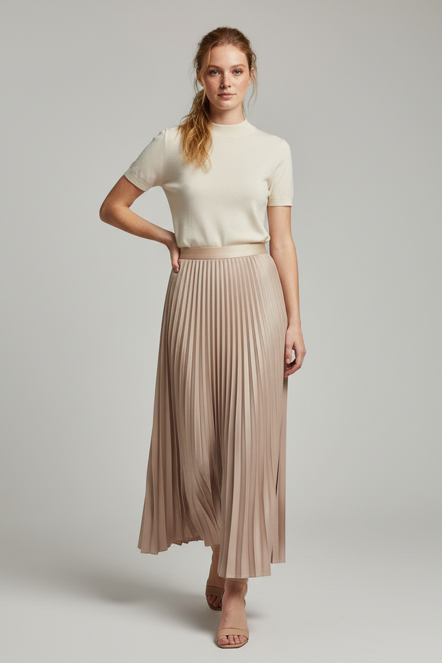 Jupe Longue Plissée Nude