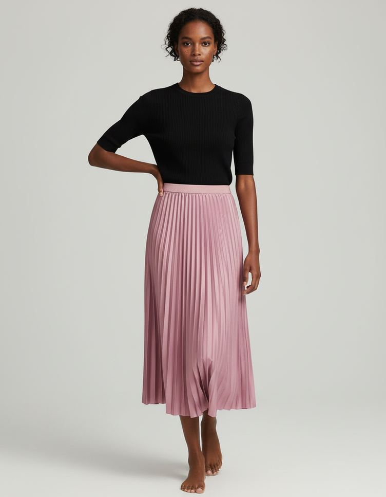 Jupe Accordéon Longue