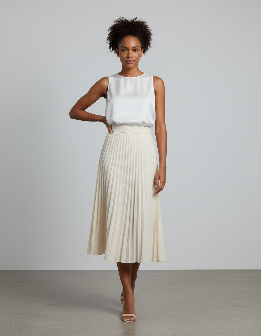 Jupe Longue Blanc Cassé