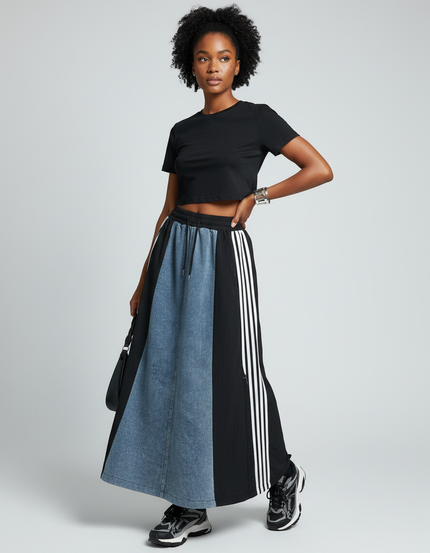 Jupe En Jean Longue Patchwork