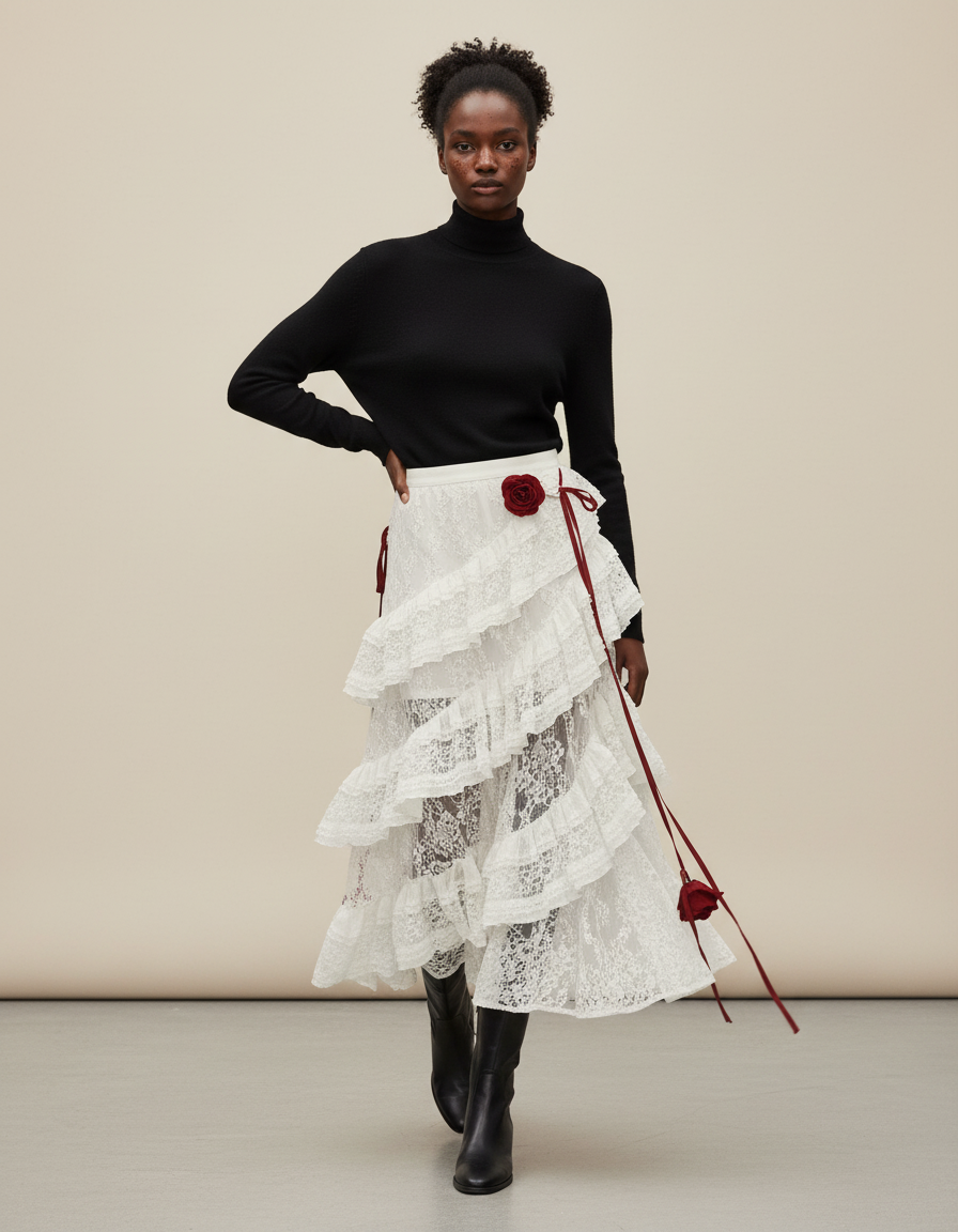 Jupe Transparente Longue