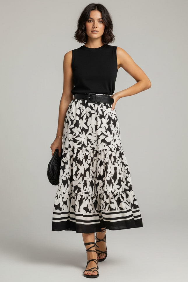 Jupe Longue Imprimé Floral Bohème