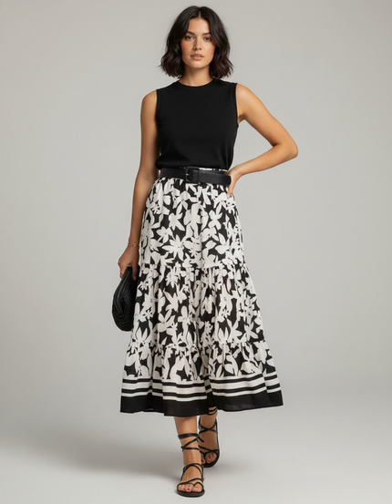 Jupe Longue Imprimé Floral Bohème