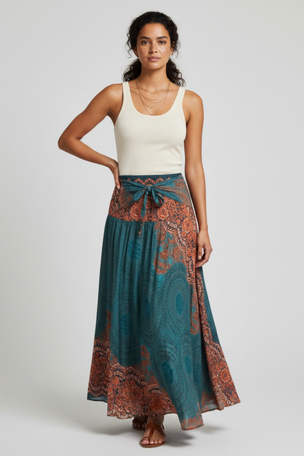 Jupe Longue Femme Imprimée