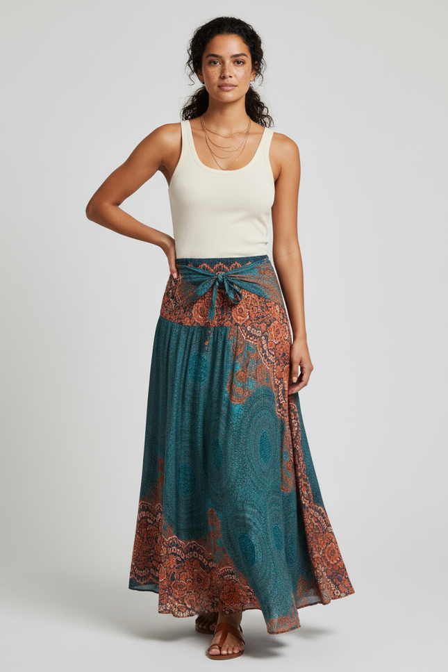 Jupe Longue Femme Imprimée