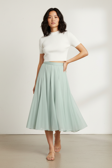 Jupe Longue Vert Menthe