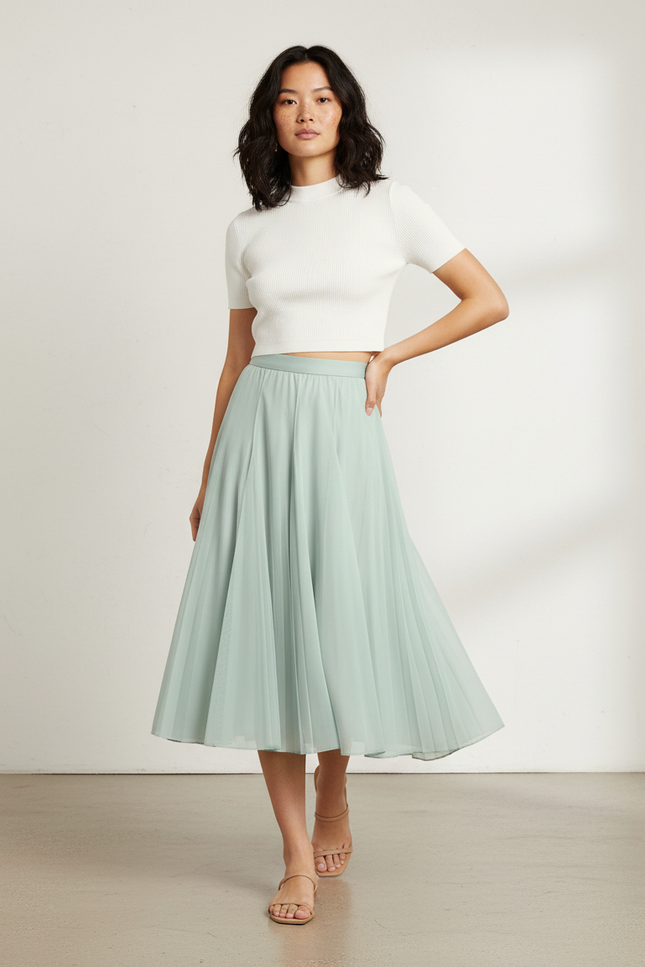 Jupe Longue Vert Menthe