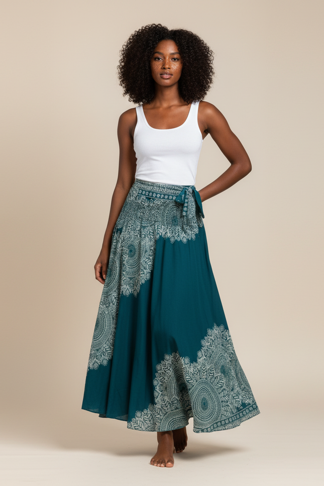 Jupe Longue Femme Verte