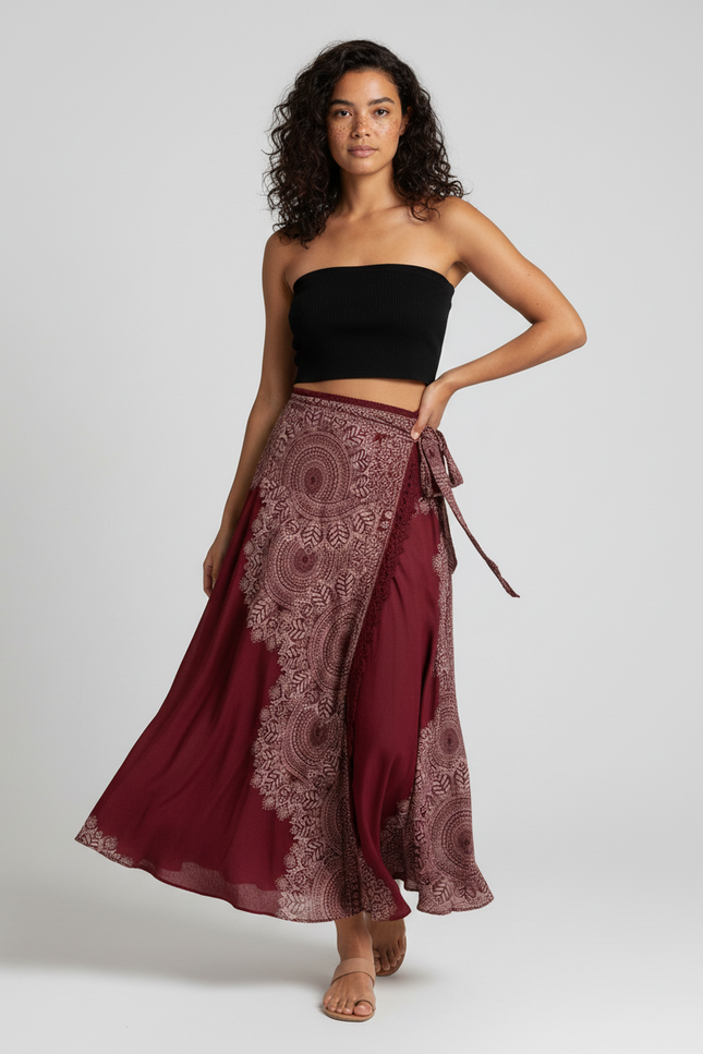 Jupe Longue Rouge Femme