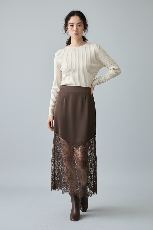 Jupe Longue Marron Boheme