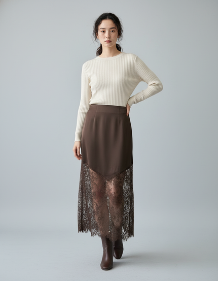 Jupe Longue Marron Boheme