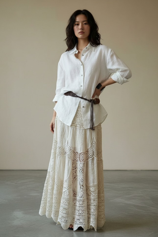 Jupe En Crochet Longue