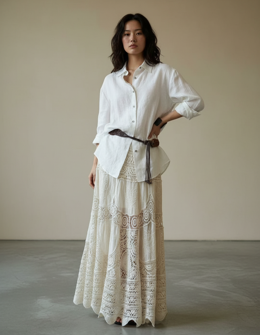 Jupe En Crochet Longue