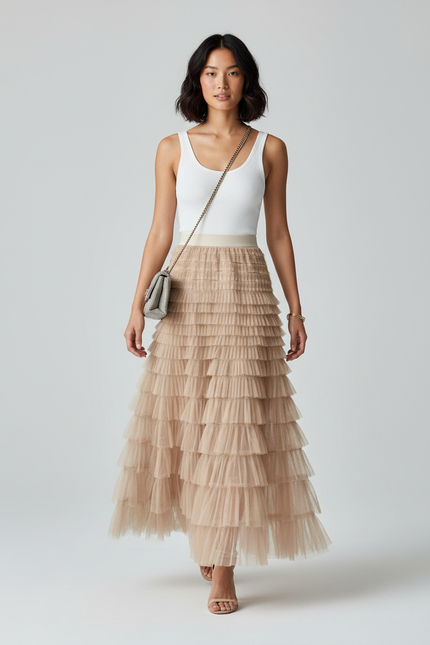 Jupe Longue Taille Haute Mariage