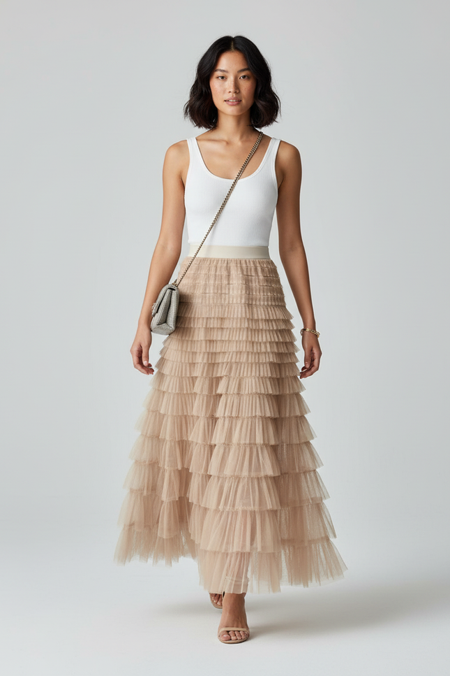 Jupe Longue Taille Haute Mariage