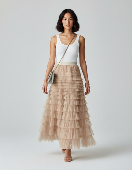 Jupe Longue Taille Haute Mariage