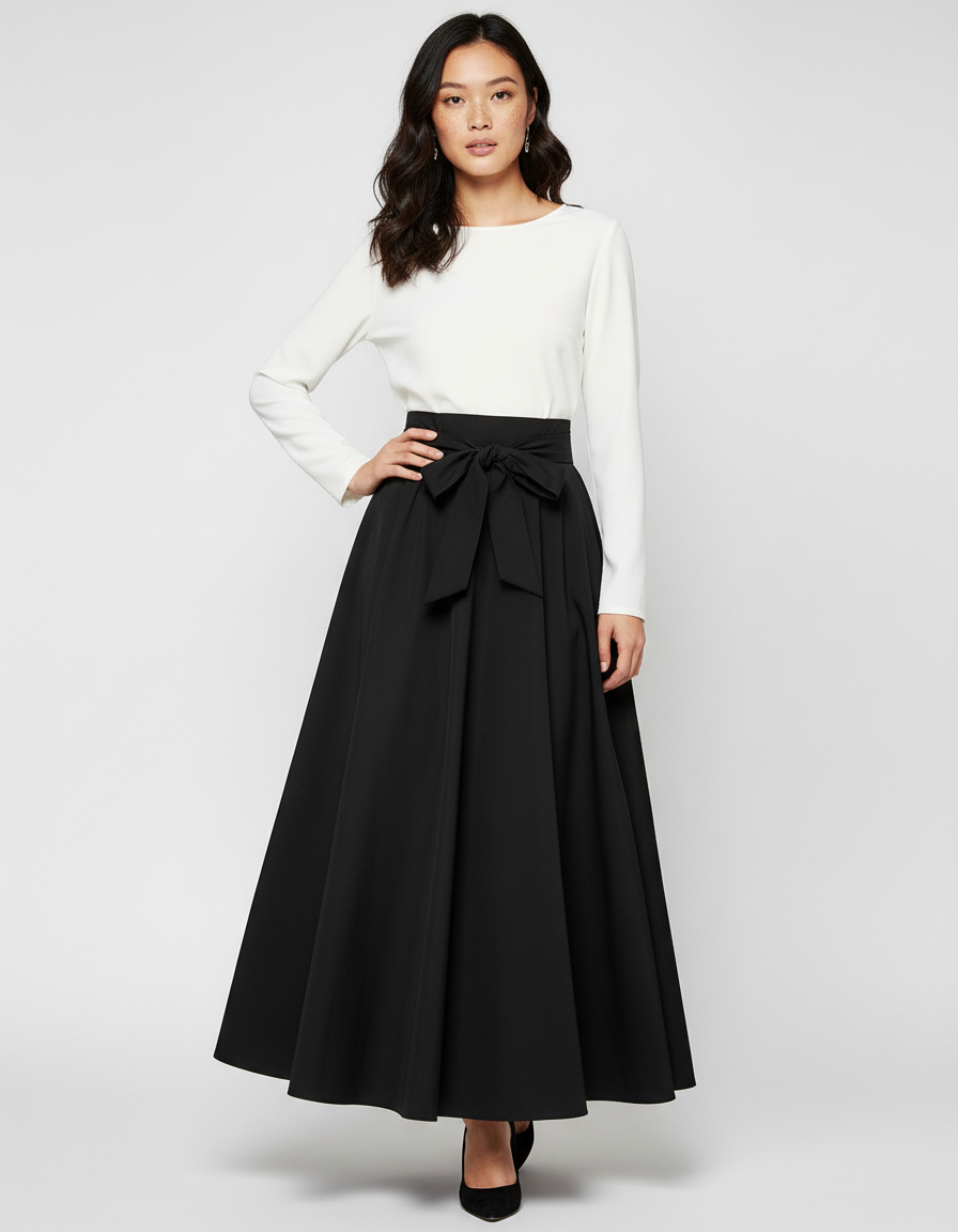 Jupe Longue Noire Portefeuille