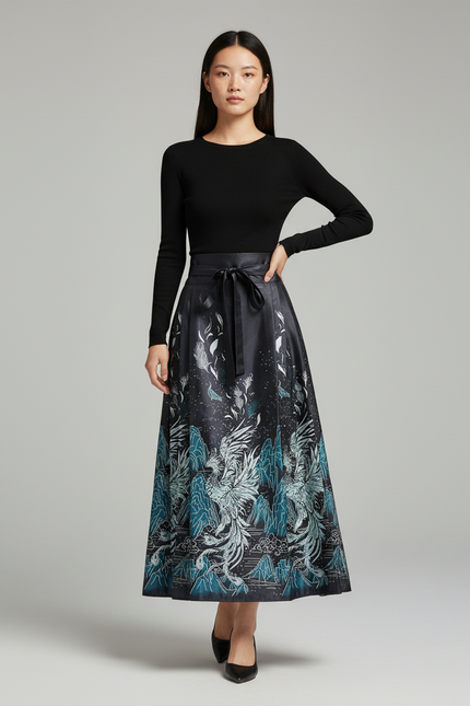 Jupe Longue Soirée Taffetas