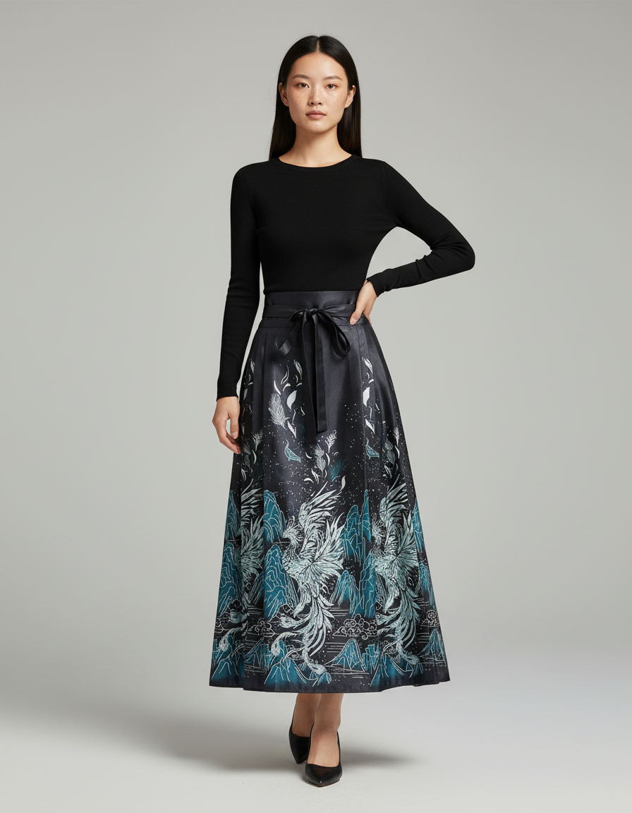 Jupe Longue Soirée Taffetas